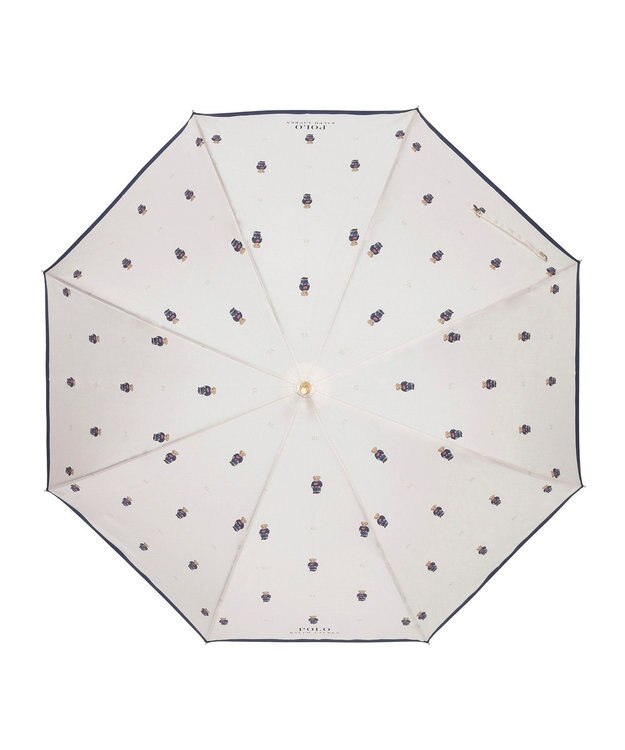 MOONBAT POLO RALPH LAUREN（ポロ ラルフローレン） 長傘 FLAG BEAR ポロベア ドット オフホワイト