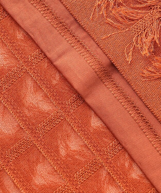 自由区 L 【セットアップ対応・洗える】シアーカットジャカード スカート グラムレッド