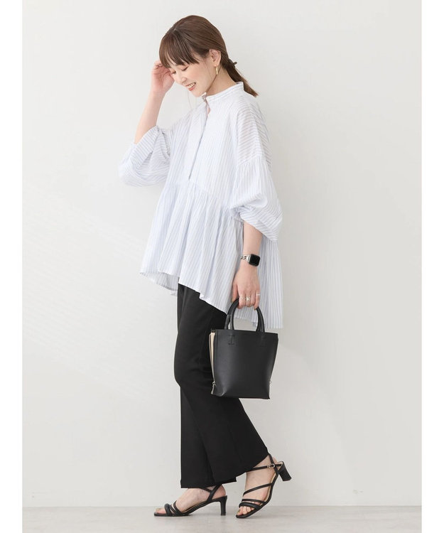 AMERICAN HOLIC サラックール／ＵＶカットティアードブラウス Off White