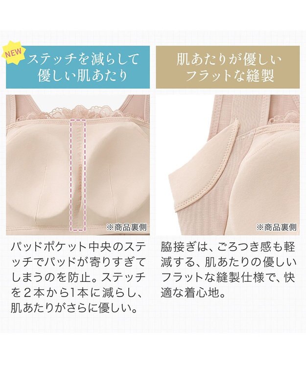 BRADELIS New York 【BRADELIS NewYork peace】きゅっとウエストバストアップシェイパー23 補正下着 ブラキャミ インクブルー