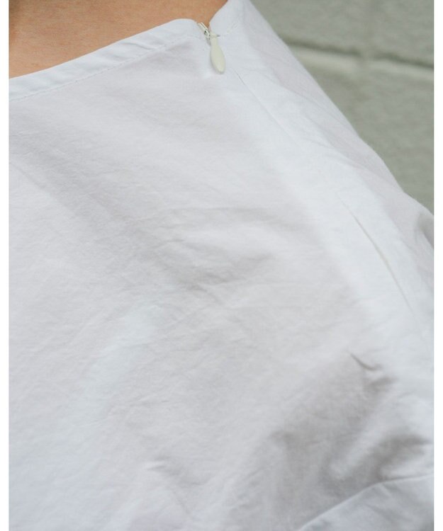 muuc ジャスミン刺繍半袖プルオーバー〈日本製・上質な天然素材・遠州織物〉〈繊細なオリジナル花刺繍〉〈ゆったりフリーサイズ〉〈上品な大人の布帛Tシャツ〉 ホワイト