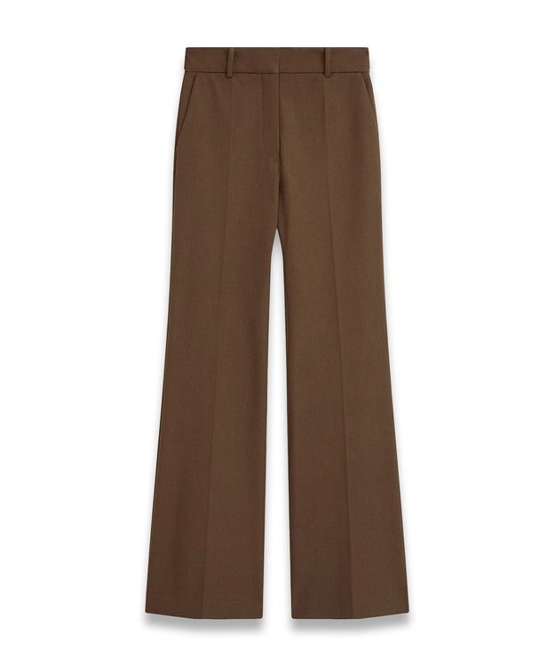 JOSEPH ギャバジンストレッチ　フィットフレアートラウザーズ Arabica