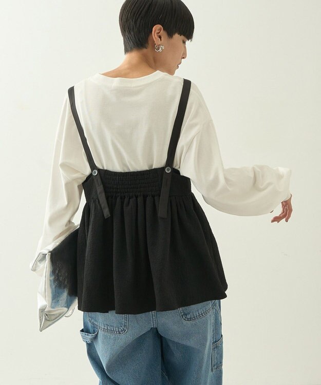 AMERICAN HOLIC ジャガードティアードキャミ Black