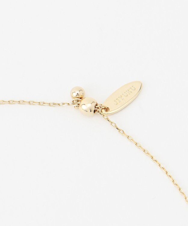 自由区 ラインフレームビジューネックレス ゴールド系