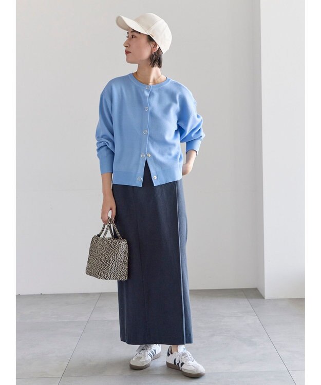 Te chichi 前後2WAYスウェットライクニット ブルー