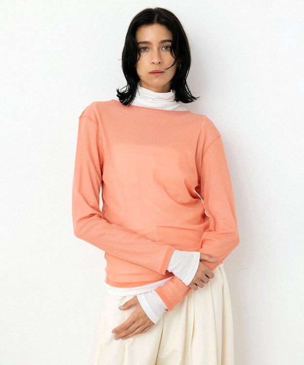 NAVE 【Nave・洗える】チュールジャージー トップス オレンジ系