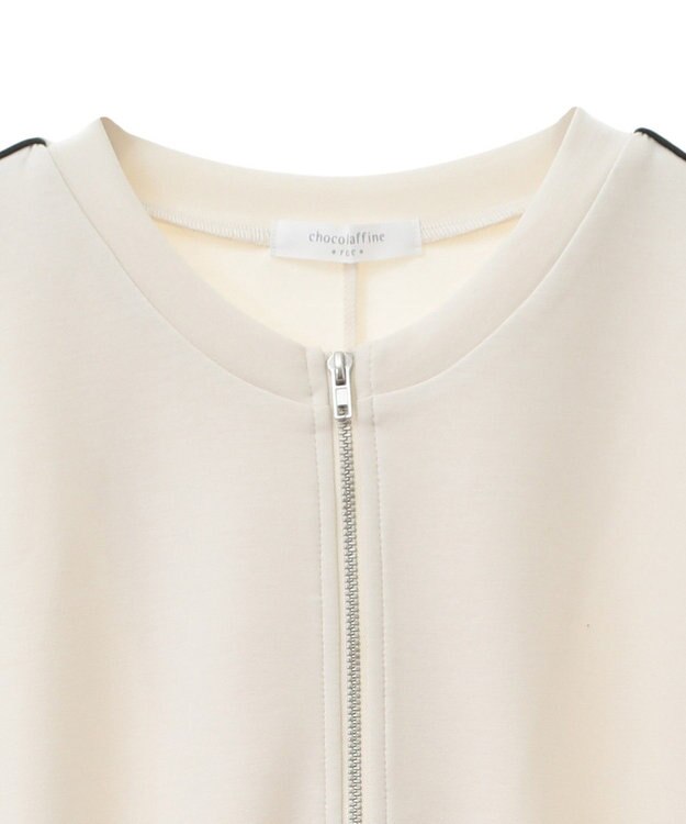 Green Parks ハーフＺＩＰトラックワンピース Ivory