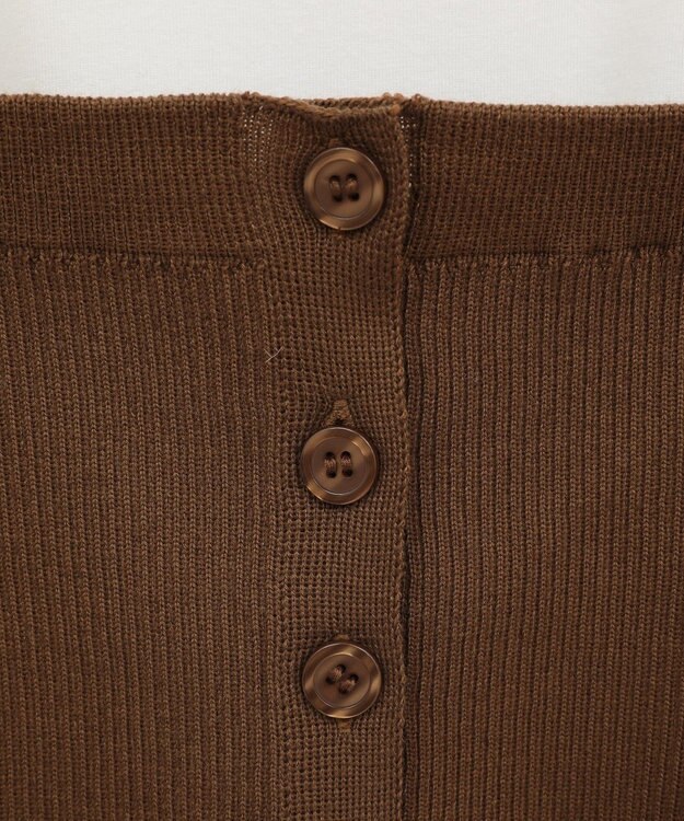 earth music&ecology ＳＥＴ２点コンパクトＴＥＥ＋マルチｗａｙニットビスチ Brown