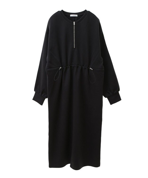 Green Parks ハーフＺＩＰトラックワンピース Charcoal Gray