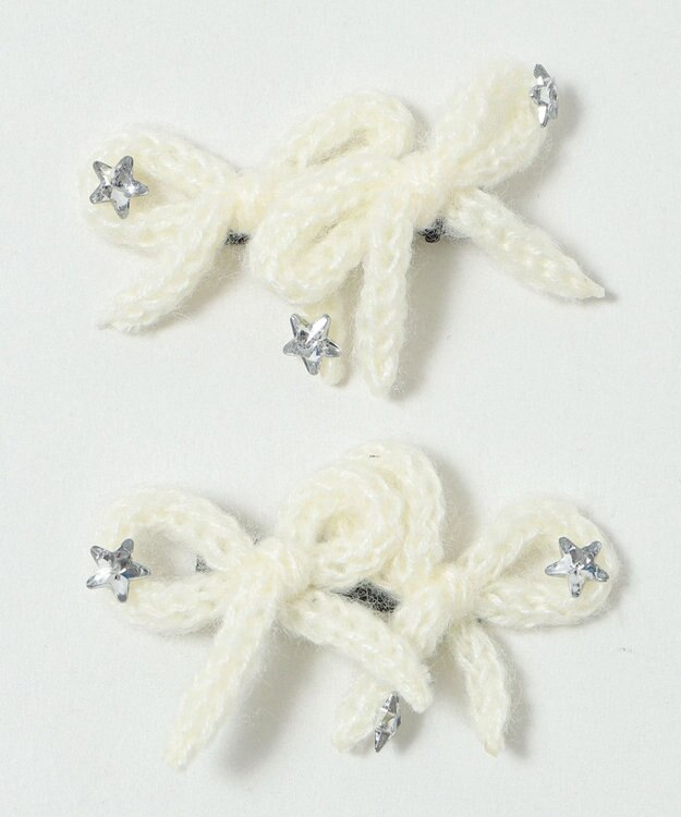 WEGO L2Pニットリボンクリップ オフホワイト