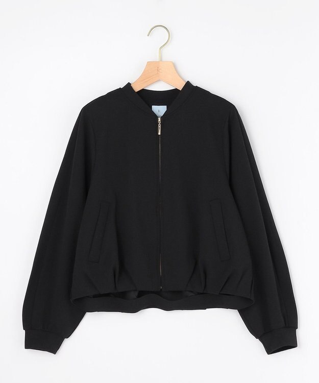 組曲 【先行予約・WEB限定】ジョーゼットジャージー ブルゾン ブラック系