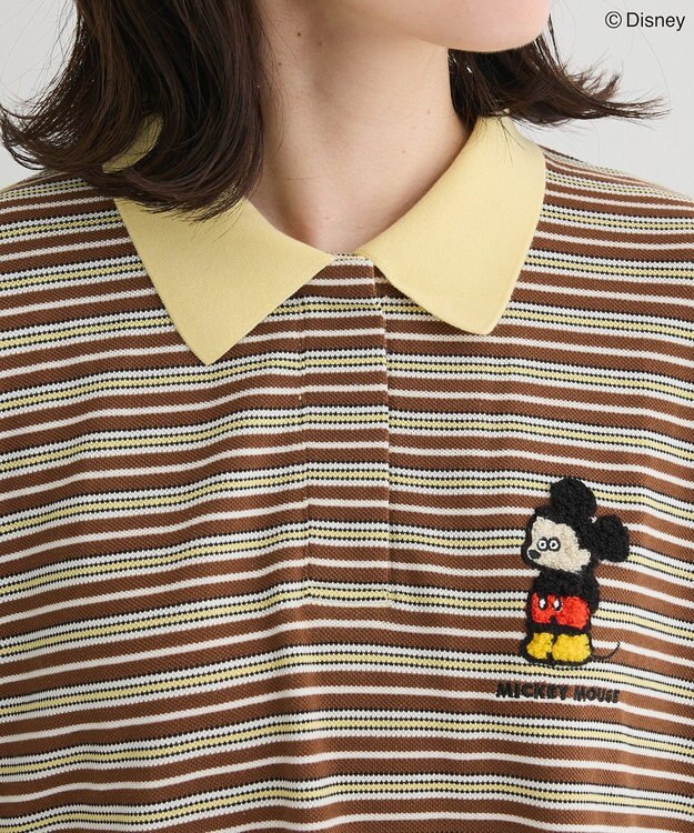 Green Parks Ｍｉｃｋｅｙ　ｆｒｉｅｎｄ　／　ワンポイントショートポロ Border