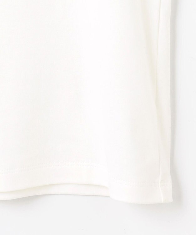 Feroux 【洗える・汗ジミが目立たない】ラッフル襟Tシャツ ホワイト系