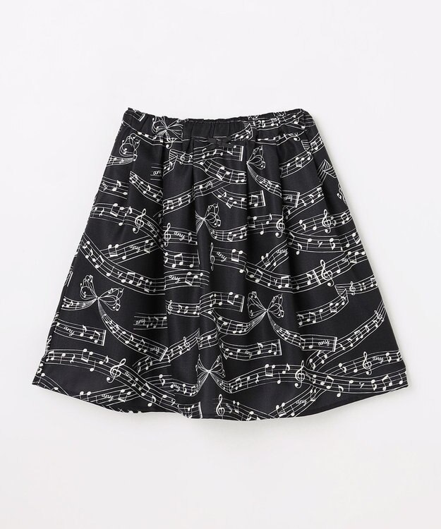 ANY KIDS メロディスカート ブラック×音符