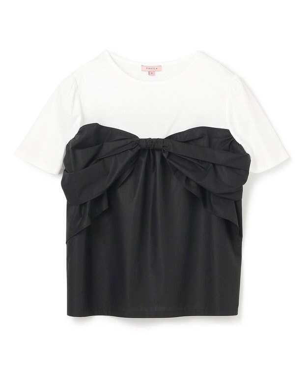 TOCCA 【洗える】PRESENT RIBBON Tシャツ アイボリー系