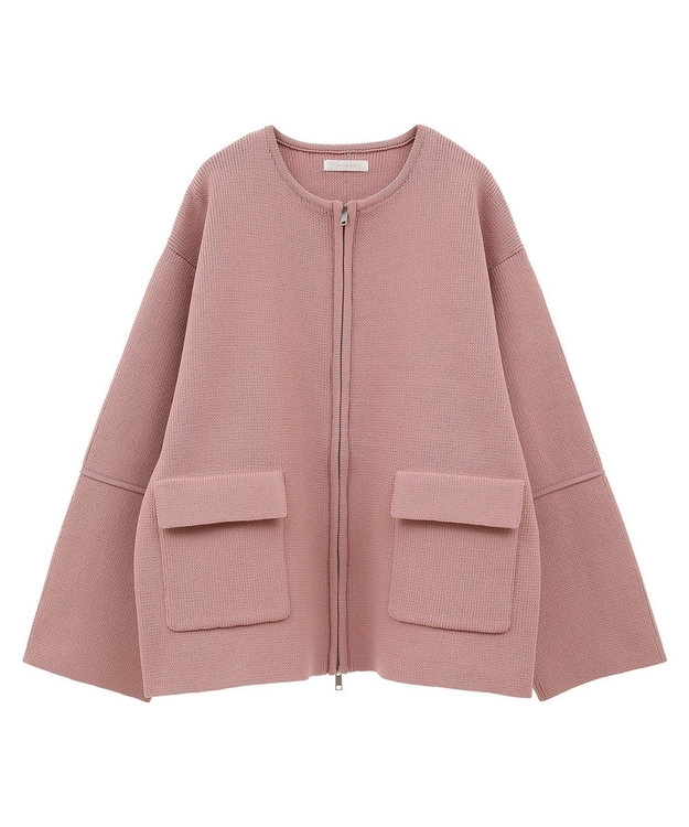 Green Parks ・ｓｗｉｎｇ　ｂｙ　Ｗ－ＺＩＰニットカーディガン Pink