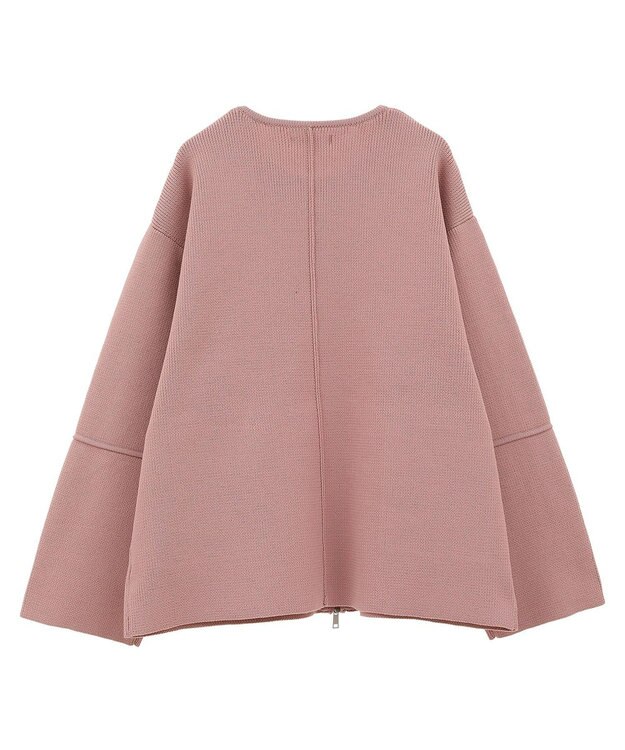 Green Parks ・ｓｗｉｎｇ　ｂｙ　Ｗ－ＺＩＰニットカーディガン Pink