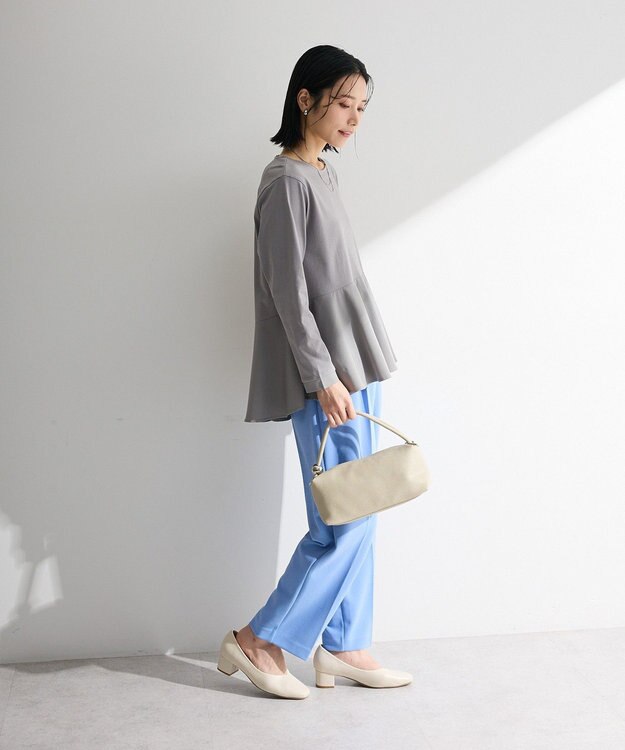 Green Parks ペプラムドッキングプルオーバー Gray