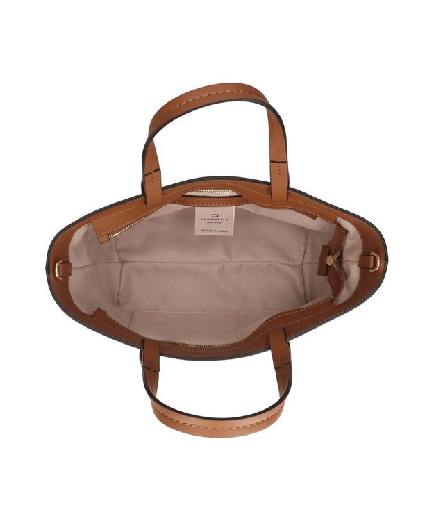 INTER-CHAUSSURES 【LORISTELLA】ベーシックレザーハンドバッグ キャメル