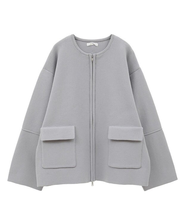 Green Parks ・ｓｗｉｎｇ　ｂｙ　Ｗ－ＺＩＰニットカーディガン Light Gray