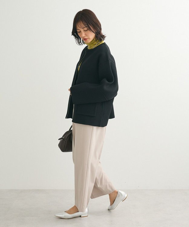 Green Parks ・ｓｗｉｎｇ　ｂｙ　Ｗ－ＺＩＰニットカーディガン Black