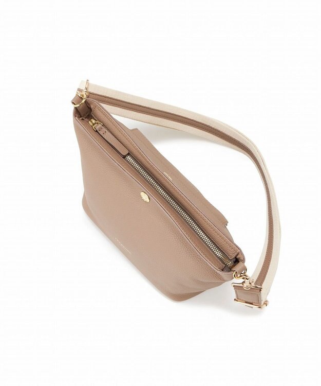 TOPKAPI 【TREASURE TOPKAPI】ソフトシュリンク テープ コンビ レザー ミニショルダーバッグ グレージュ