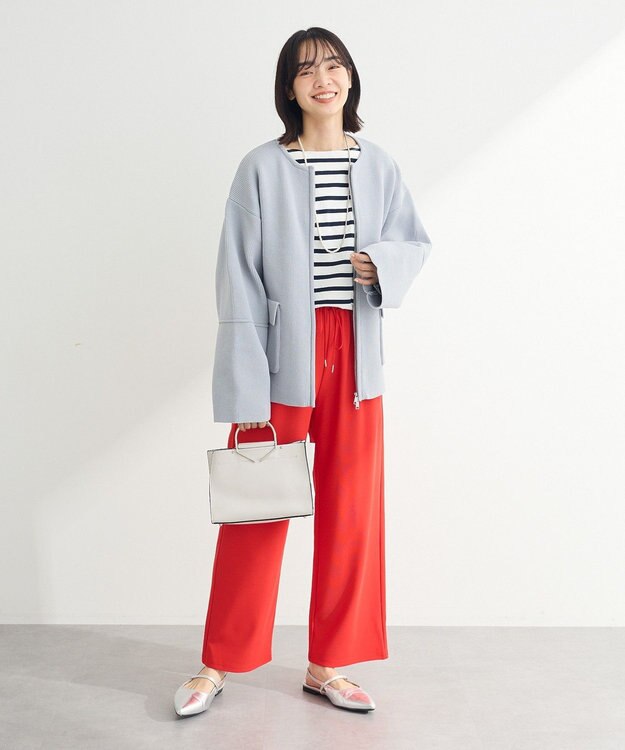 Green Parks ・ｓｗｉｎｇ　ｂｙ　Ｗ－ＺＩＰニットカーディガン Light Gray