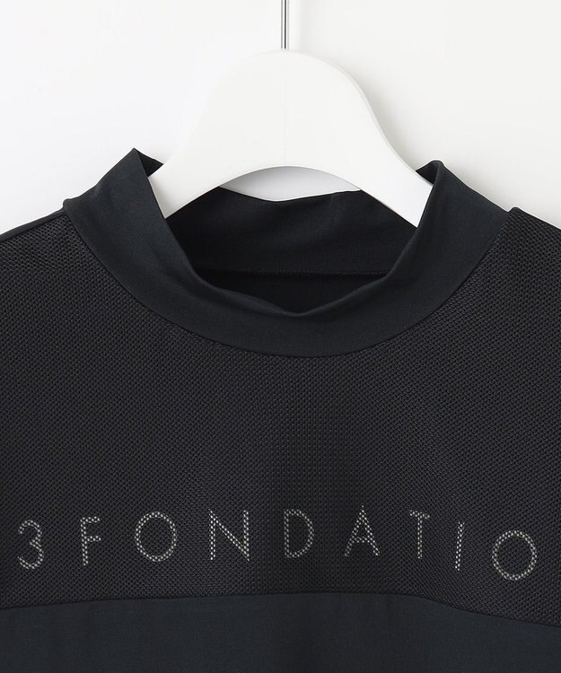 23区GOLF 【23Fondation/WOMEN】フロントロゴ モックネックプルオーバー ブラック系