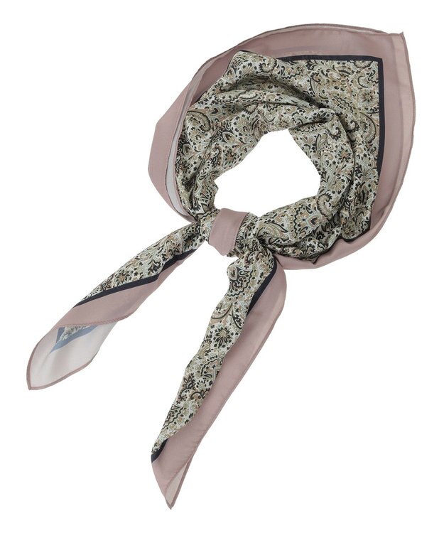 AMERICAN HOLIC 大判ペイズリースカーフ Beige