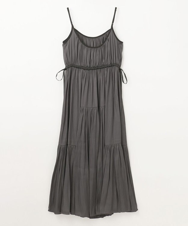 GRACE CONTINENTAL ギャザーキャミソールワンピース グレー