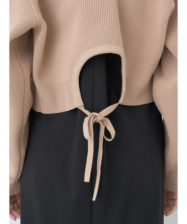 earth music&ecology バックリボンボレロ Beige