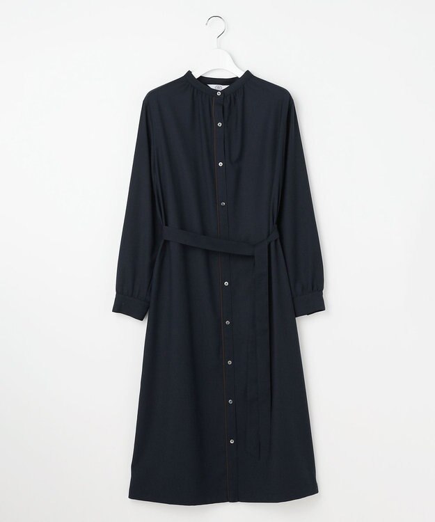 J.PRESS LADIES L ギャバストレッチ ワンピース ネイビー系