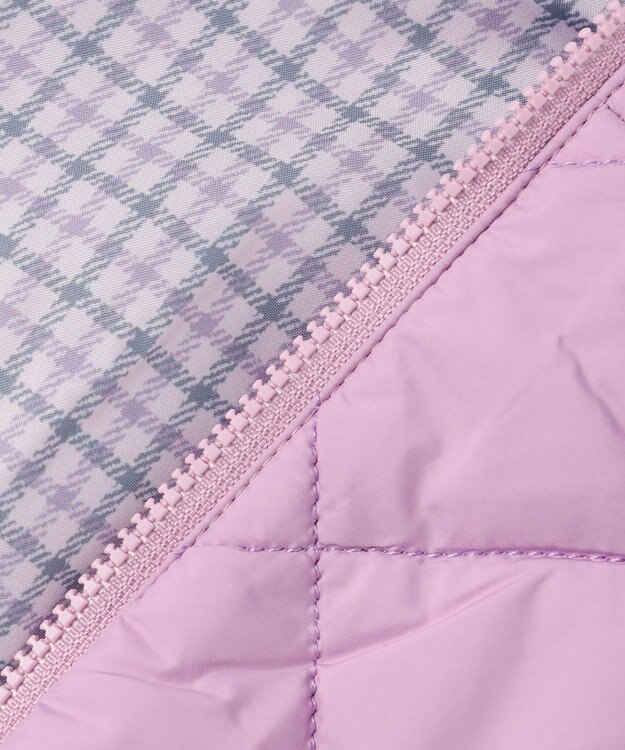 組曲 KIDS 【110-140㎝】マフラー付き中綿キルト アウター ラベンダー