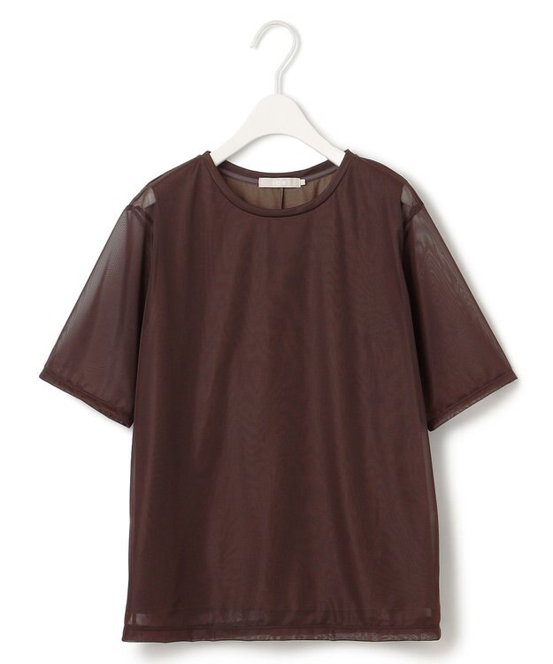 ICB L 【接触冷感・洗える】 チュールコンビ カットソー ソイル系