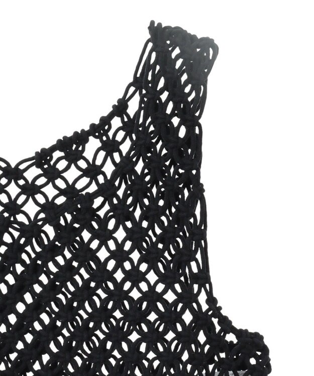 Green Parks マクラメベスト Black