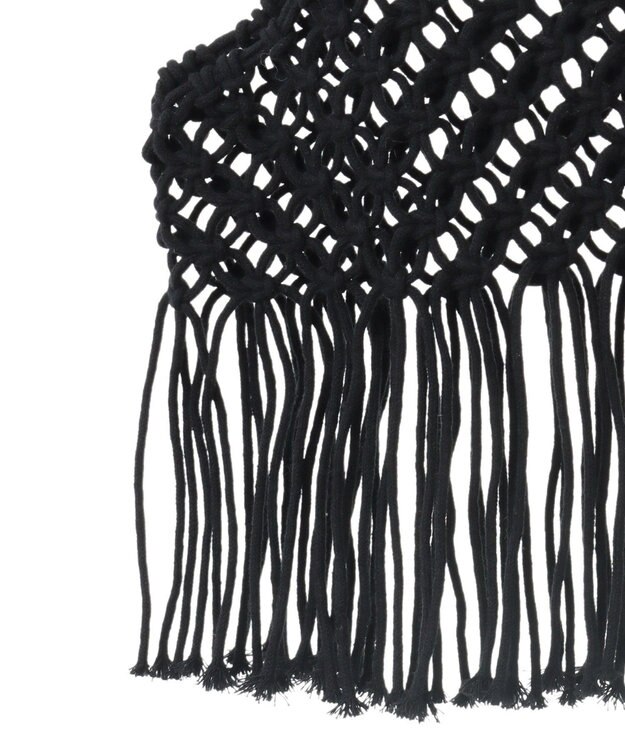 Green Parks マクラメベスト Black