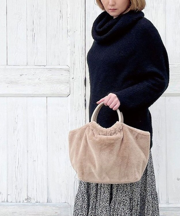 ROOTOTE 1261【ふわふわ素材】LT.デリ.ファーパフート-A 03：ベージュ