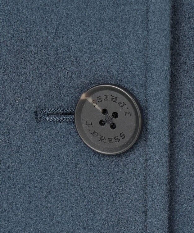 J.PRESS LADIES L Jackal 140sソフトメルトン Pコート ダルブルー系