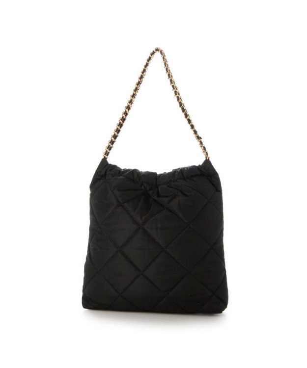 UNBILLION カシュカシュ cachecache / ナイロンキルティングチェーン手提げトート ブラック