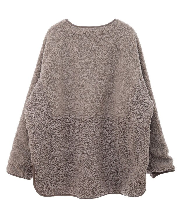 earth music&ecology 粒違い切替ボアブルゾン Mocha