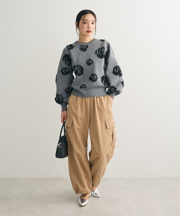 Green Parks ・ｓｗｉｎｇ　ｂｙ　バラジャカードニット Dark Gray Mixture