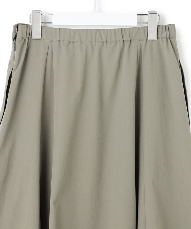 23区 L 【洗える】ストレッチタイプライター フレア スカート ライトカーキ系