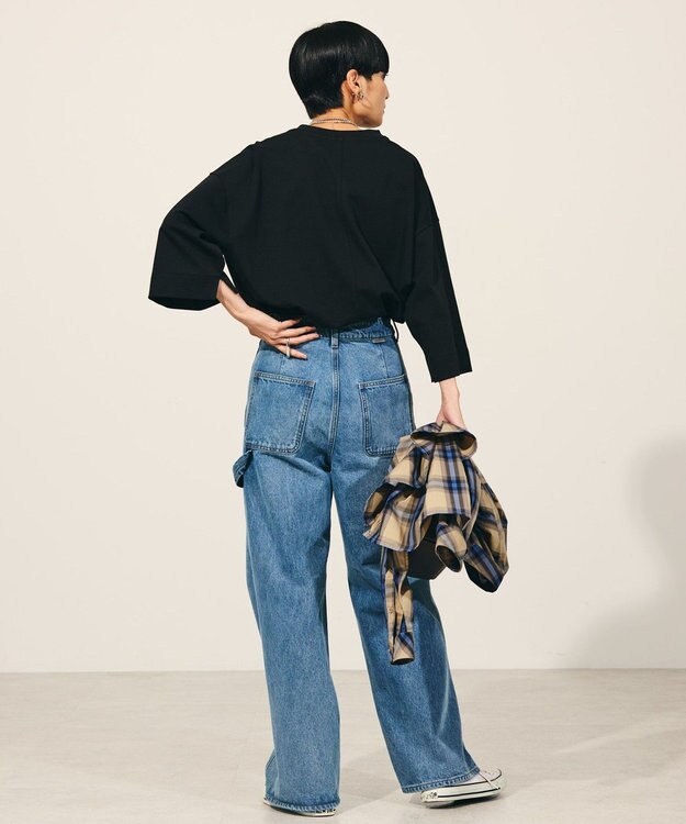 AMERICAN HOLIC ペインターワイドデニム Light Indigo