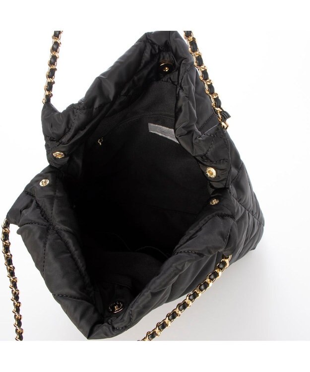 UNBILLION カシュカシュ cachecache / ナイロンキルティングチェーン手提げトート ブラック