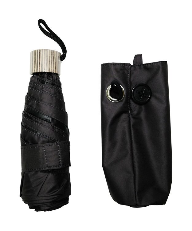 +RING 【遮光率99%以上】【数量限定】レディース向け 晴雨兼用遮光（折傘） BLK T1261 黒
