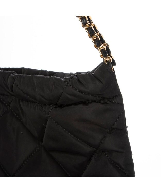 UNBILLION カシュカシュ cachecache / ナイロンキルティングチェーン手提げトート ブラック