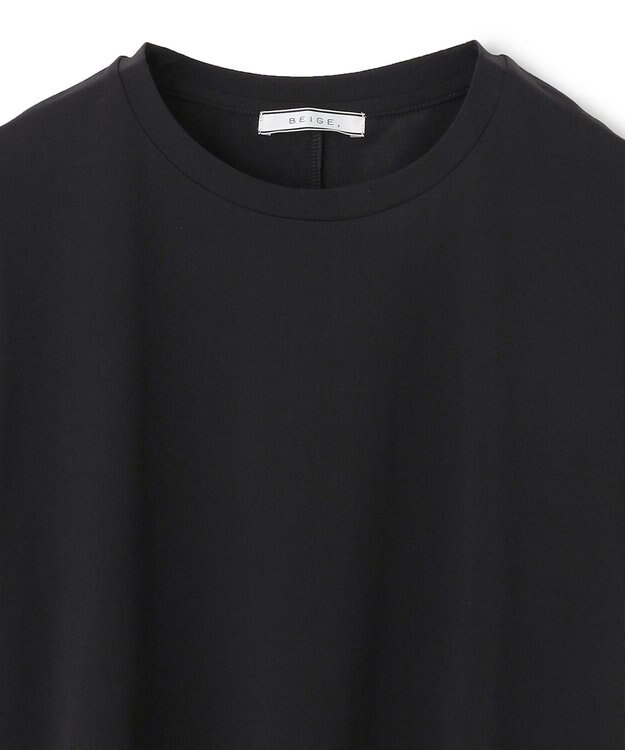 BEIGE， 【洗える】BROIS / コットンクルーネックTシャツ Black