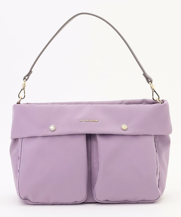 LA BAGAGERIE ダブルフロントポケット2WAYショルダー ライトパープル