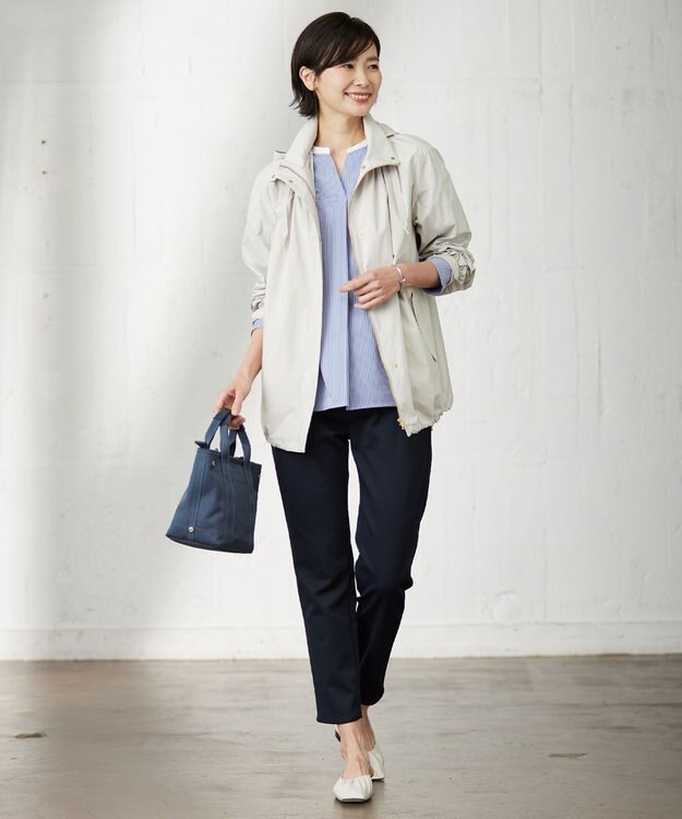 J.PRESS LADIES 【2way・撥水】 キャンバス トート バッグ ネイビー系