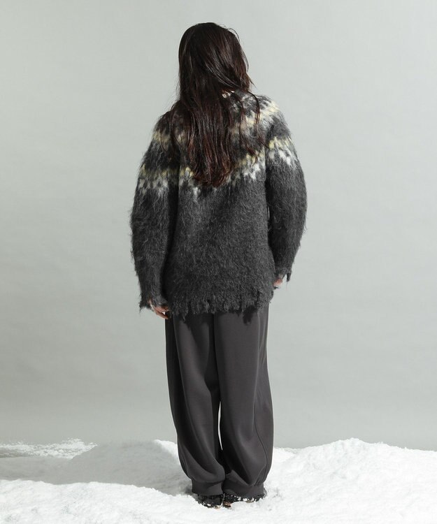 CRAFT STANDARD BOUTIQUE ノルディック起毛ニットプルオーバー Gray